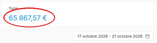 Ventes de Julien du 17 au 21 octobre 2026 : 65 867,57 €