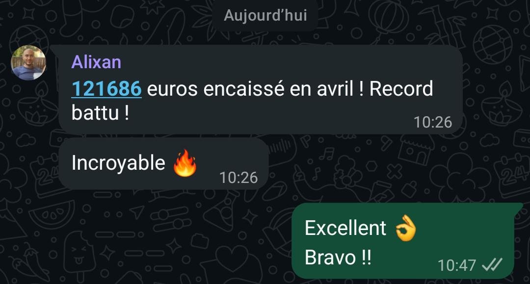 Capture : 121 686 € encaissés en avril